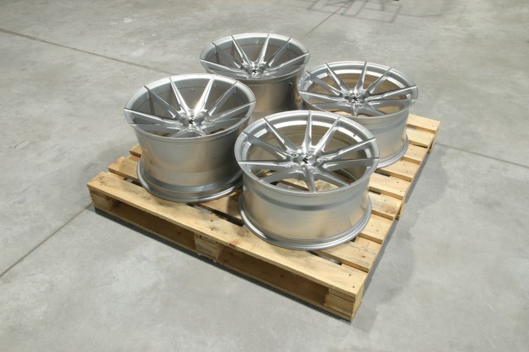 Set of JR21 19x9,5 ET35 + 19x11 ET30 5x120 Silver Machined Face