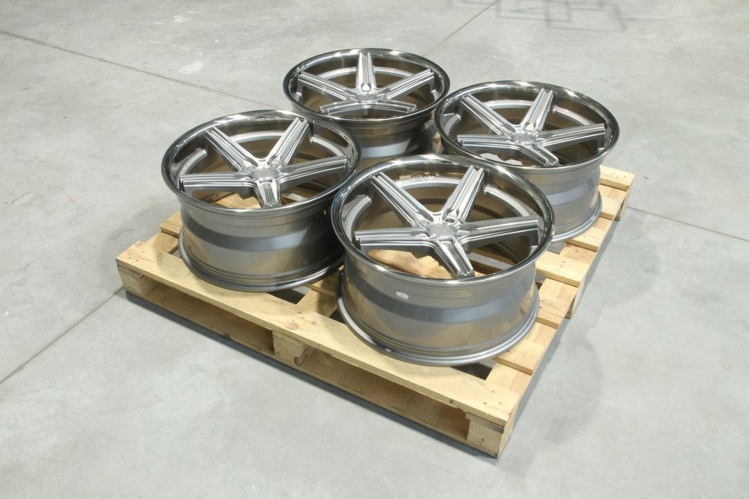 Set of CVR9 20x9,5 ET20 5x112 Brushed Titanium