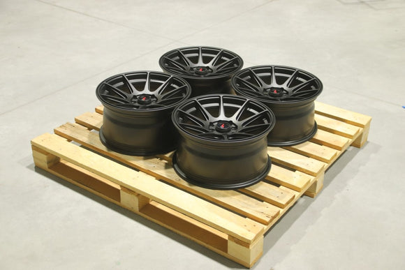 Set of JR11 16x8 ET25 4x100/114 Matt Black