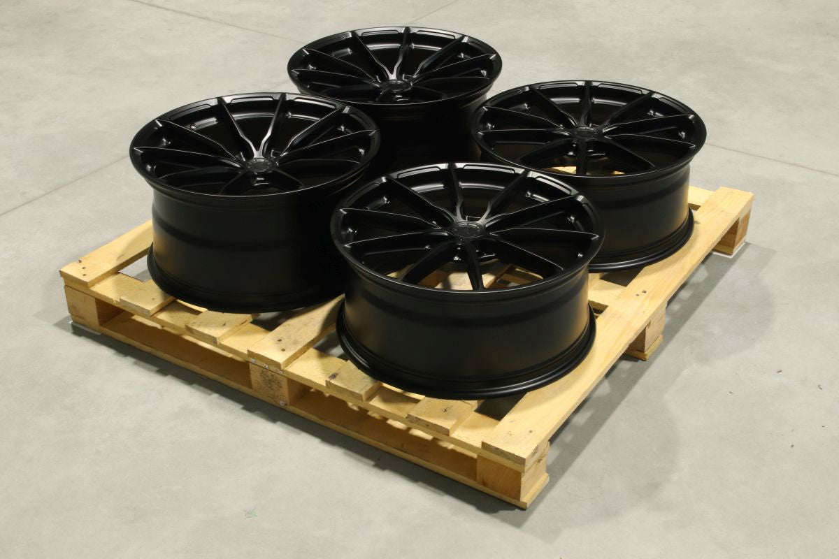 Set of JR37 20x8,5 ET35 + 20x10 ET45 5x114,3 Matt Black