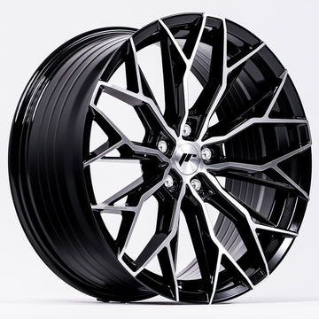 JR Wheels JR49 20x9 ET20-35 5H BLANK Gloss Black Machined Face