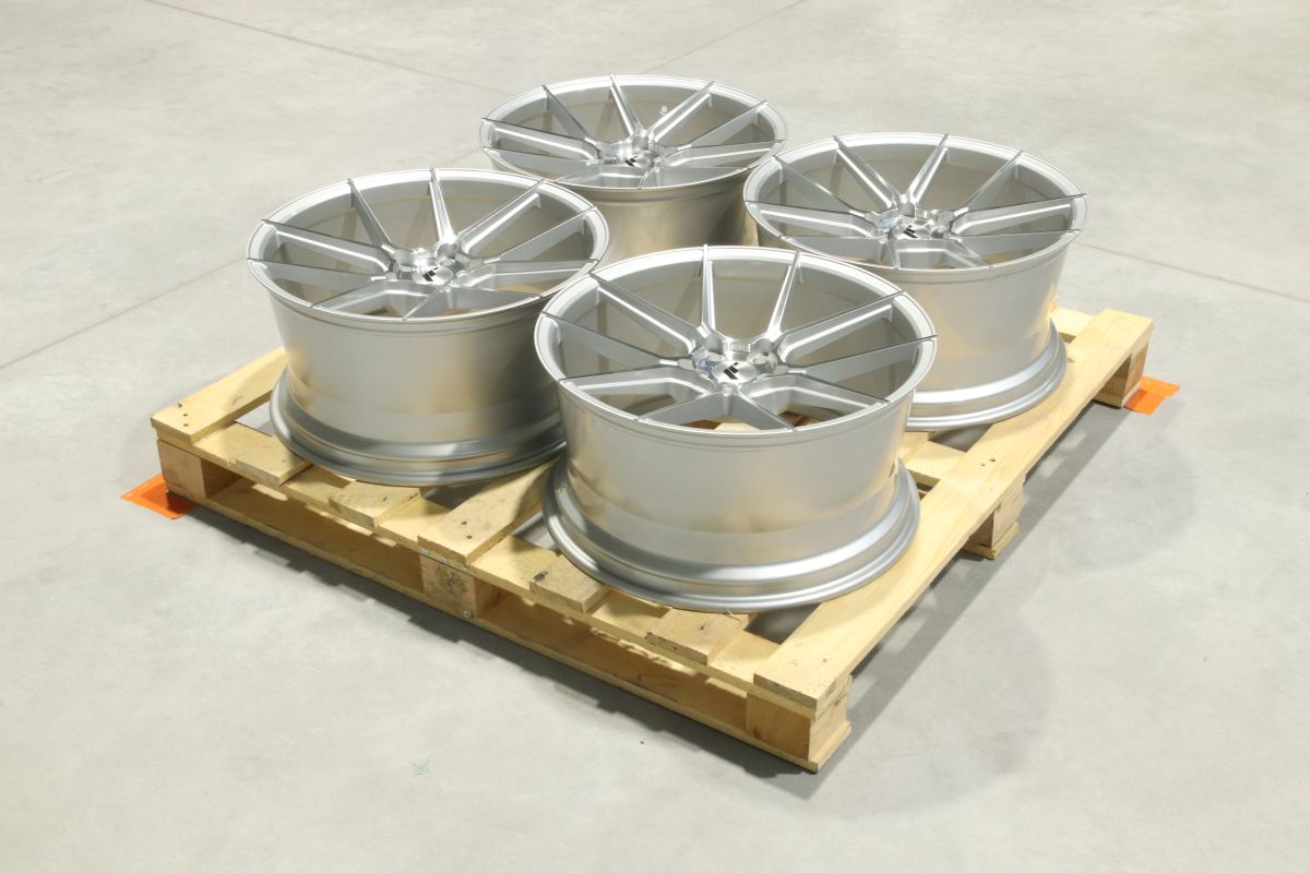 Set of JR30 20x10 ET40 5x112 Silver Machined Face