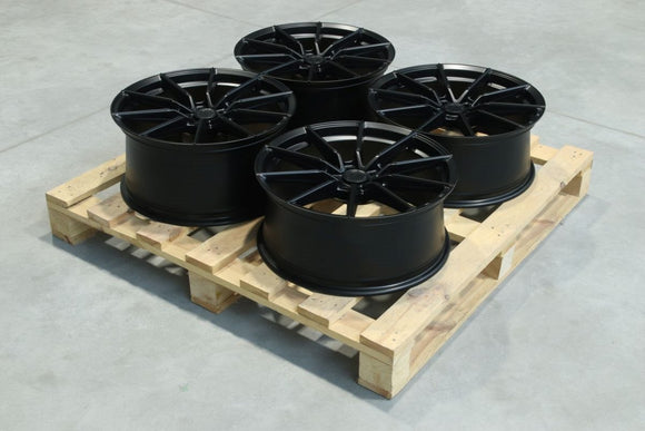 Set of SL02 19x9 ET20 + 19x8 ET40 5x112 Matt Black
