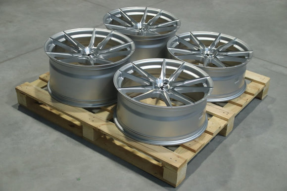 Set of JR21 20x8,5 ET35 + 20x10 ET40 5x120 Silver Machined Face