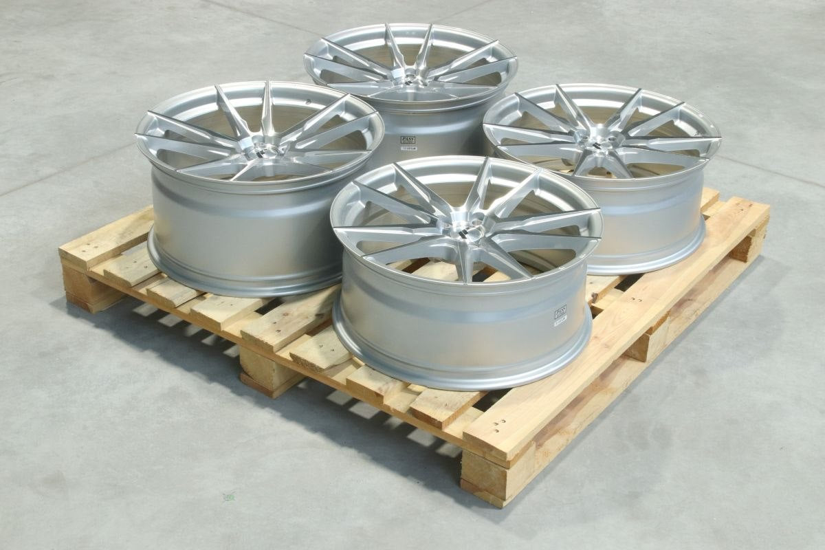 Set of JR21 20x8,5 ET35 + 20x10 ET40 5x120 Silver Machined Face
