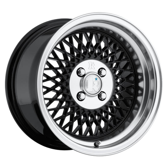 Klutch SL1 16x8 ET15 4x100 Gloss Black w/ Machined Lip