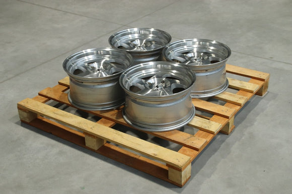 Set of JR15 16x8 ET25 4x108 Silver Machined Face