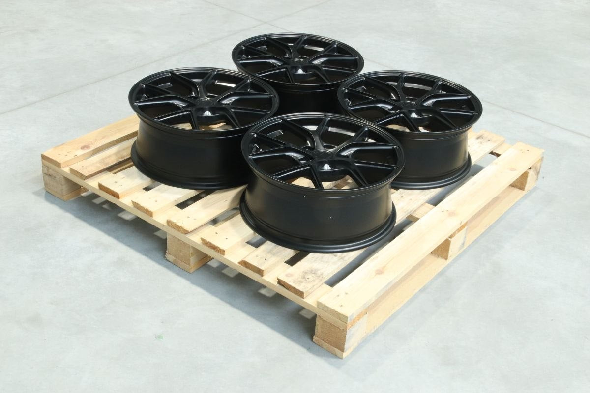 Set of SL01 18x8 ET29 + ET40 5x114,3 Matt Black