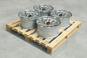 Set of JR11 17x8 ET35 5x100 Silver Machined Face