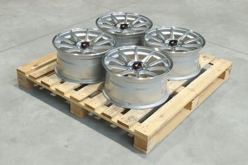 Set of JR11 17x8 ET35 5x100 Silver Machined Face