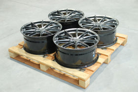 Set of JR37 20x9 ET35 5x112 Hyper Black