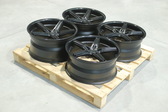 Set of CVR9 20x9 ET30 + 20x10 ET35 5x112 Matt Black