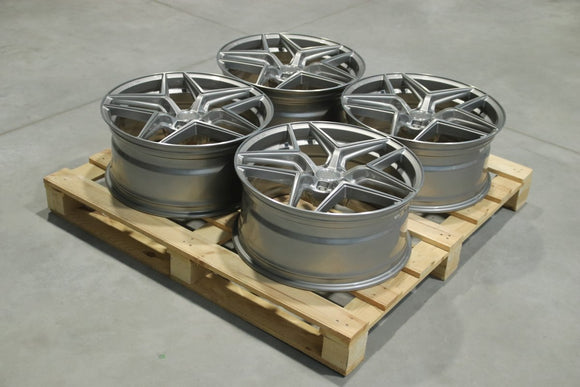 Set of CVR2 20x9 ET20 5x112 Brushed Titanium