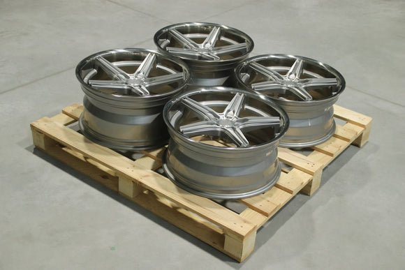 Set of CVR9 19x8,5 ET30 + 19x9,5 ET33 5x112 Brushed Titanium