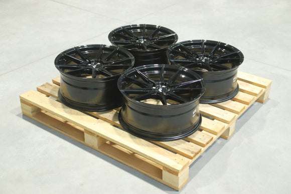 Set of JR21 18x8 ET40 5x100 Gloss Black