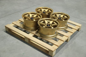 Set of JR3 15x8 ET25 4x100/114 Gold