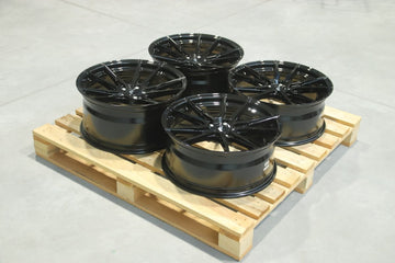 Set of JR21 19x8 + 19x9 ET35 5x112 Gloss Black