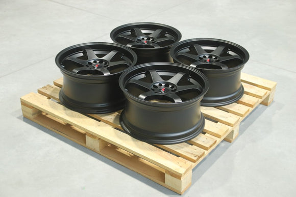Set of JR3 18x9 ET35 5x114/120 Matt Black
