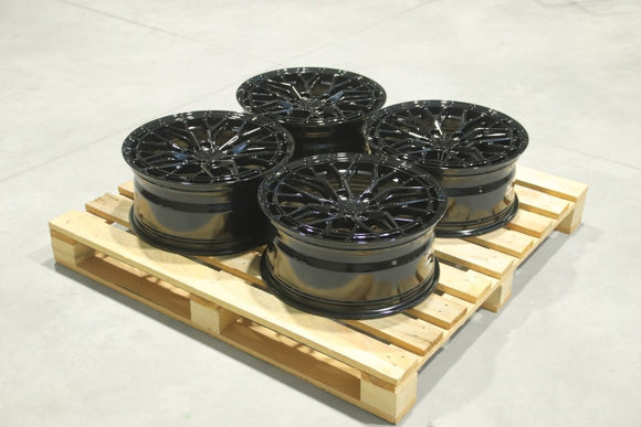 Set of JR48 18x8 ET32 5x108 Gloss Black