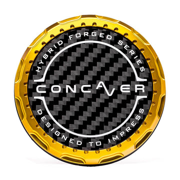 Concaver Premium Center Cap - Classic Carbon - Gold Anodized