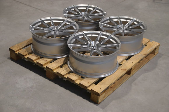 Set of JR21 19x8,5 ET21 5x112 Silver Machined Face