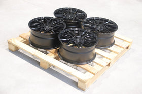 Set of JR28 17x8 ET30 4x108 Gloss Black