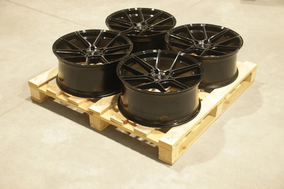 Set of JR30 20x9 ET29 5x130 Black Machined w/Tinted Face