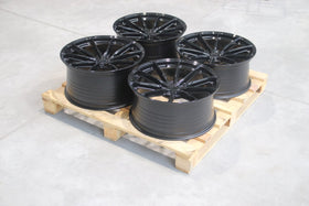 Set of JR37 21x9,5 ET35 + 21x10,5 ET40 5x114,3 Gloss Black