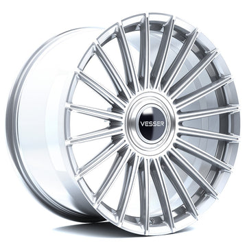 Vesser VSR5 21x9,5 ET15-57 BLANK Silver Machined Face