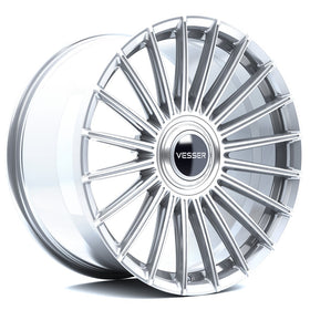 Vesser VSR5 22x10 ET25-60 BLANK Silver Machined Face