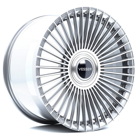 Vesser VSR9 21x9,5 ET0-35 BLANK Silver Machined Face