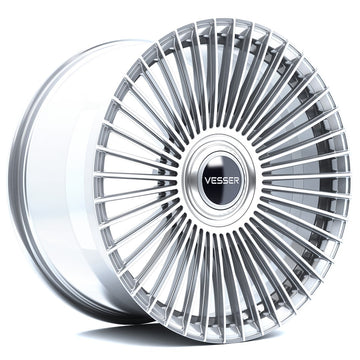 Vesser VSR9 22x11 ET10-55 BLANK Silver Machined Face