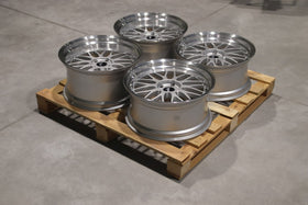 Set of JR23 20x9,5 ET25 + 20x10,5 ET25 5x120 Hyper Silver w/Machined Lip