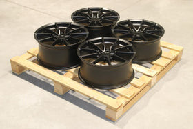 Set of SL02 18x8 ET35 + 18x8,5 ET40 5x114,3 Matt Black