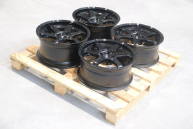 Set of JR3 18x8 ET35 + 18x9 ET40 5x114,3 Gloss Black