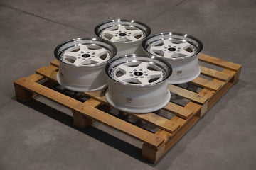Set of JR6 16x7 ET35 4x100 White w/Machined Lip