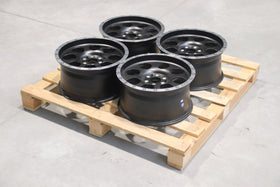 Set of JRX4 17x8,5 ET35 6x114,3 Matt Black w/ Machined Lip