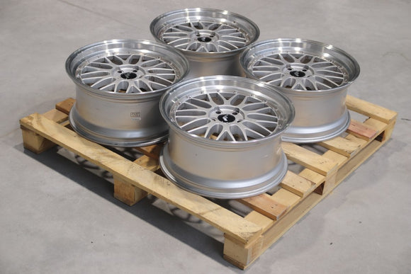 Set of JR23 19x9 ET40 5x112 Hyper Silver w/Machined Lip