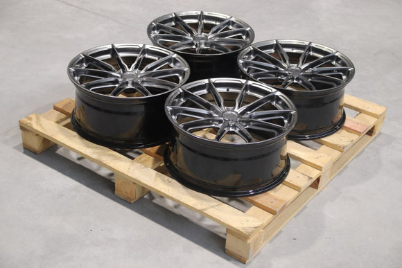 Set of JR37 19x8,5 ET43 5x120 Hyper Black