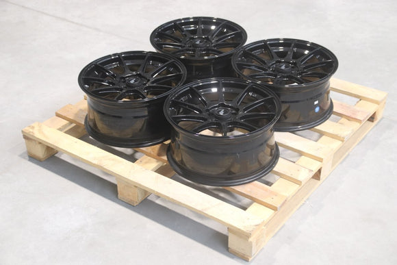 Set of JR11 17x8 ET30 5x98 Gloss Black