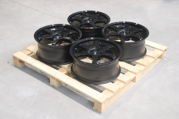 Set of JR3 18x8 ET37 5x108 Gloss Black