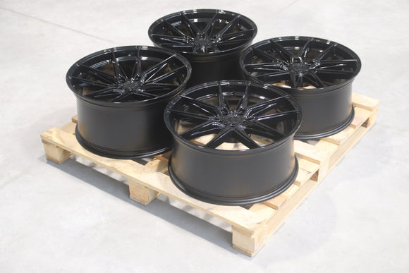 Set of JR44 21x9,5 ET35 + 21x10,5 ET30 5x112 Gloss Black