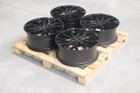 Set of JR49 20x8,5 ET45 + 20x9 ET45 5x108 Gloss Black