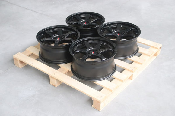 Set of JR3 17x8 ET35 5x100 Gloss Black