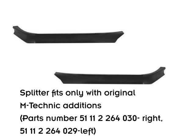 FRONT SPLITTER V.2 BMW M3 / 3 M-Pack E36 Coupe