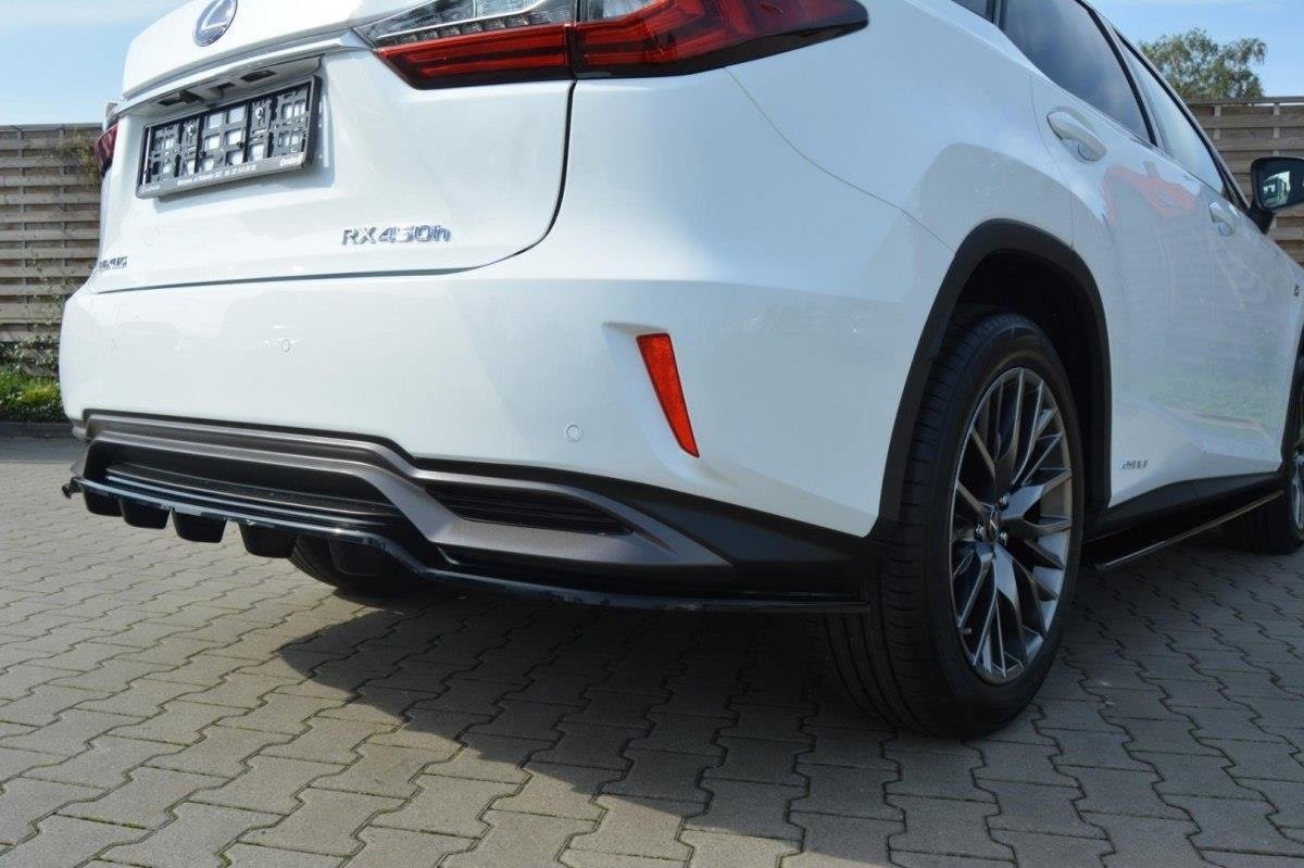 Lex's Rx3 Car Rear CENTRAL REAR SPLITTER Lexus RX Mk4 H (with vertical bars) | J. Leite Pneus