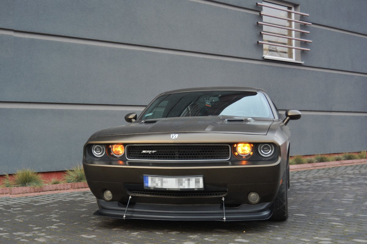 HYBRID FRONT SPLITTER V.1 DODGE CHALLENGER MK3. PHASE-I SRT8 COUPE