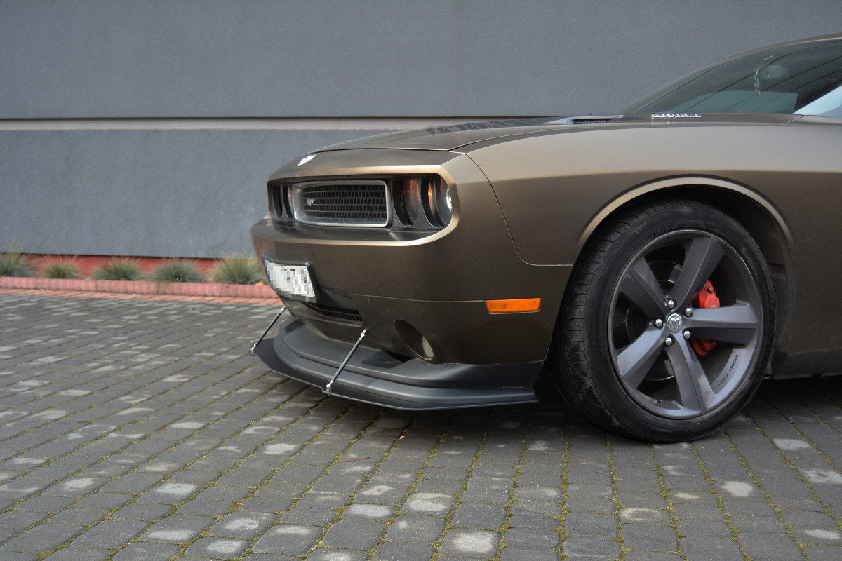 HYBRID FRONT SPLITTER V.1 DODGE CHALLENGER MK3. PHASE-I SRT8 COUPE