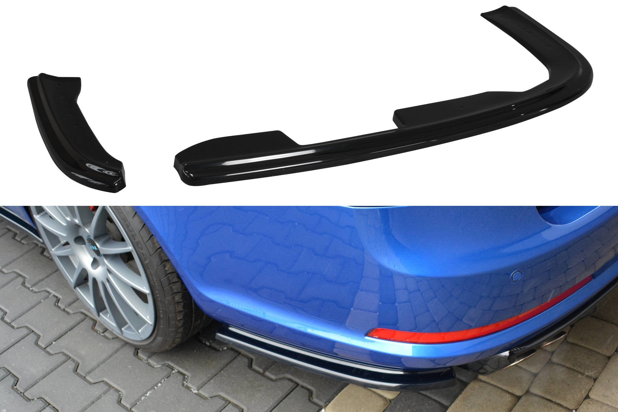 Rear Side Splitters Skoda Octavia RS Mk2 / Mk2 FL Sedan / Combi