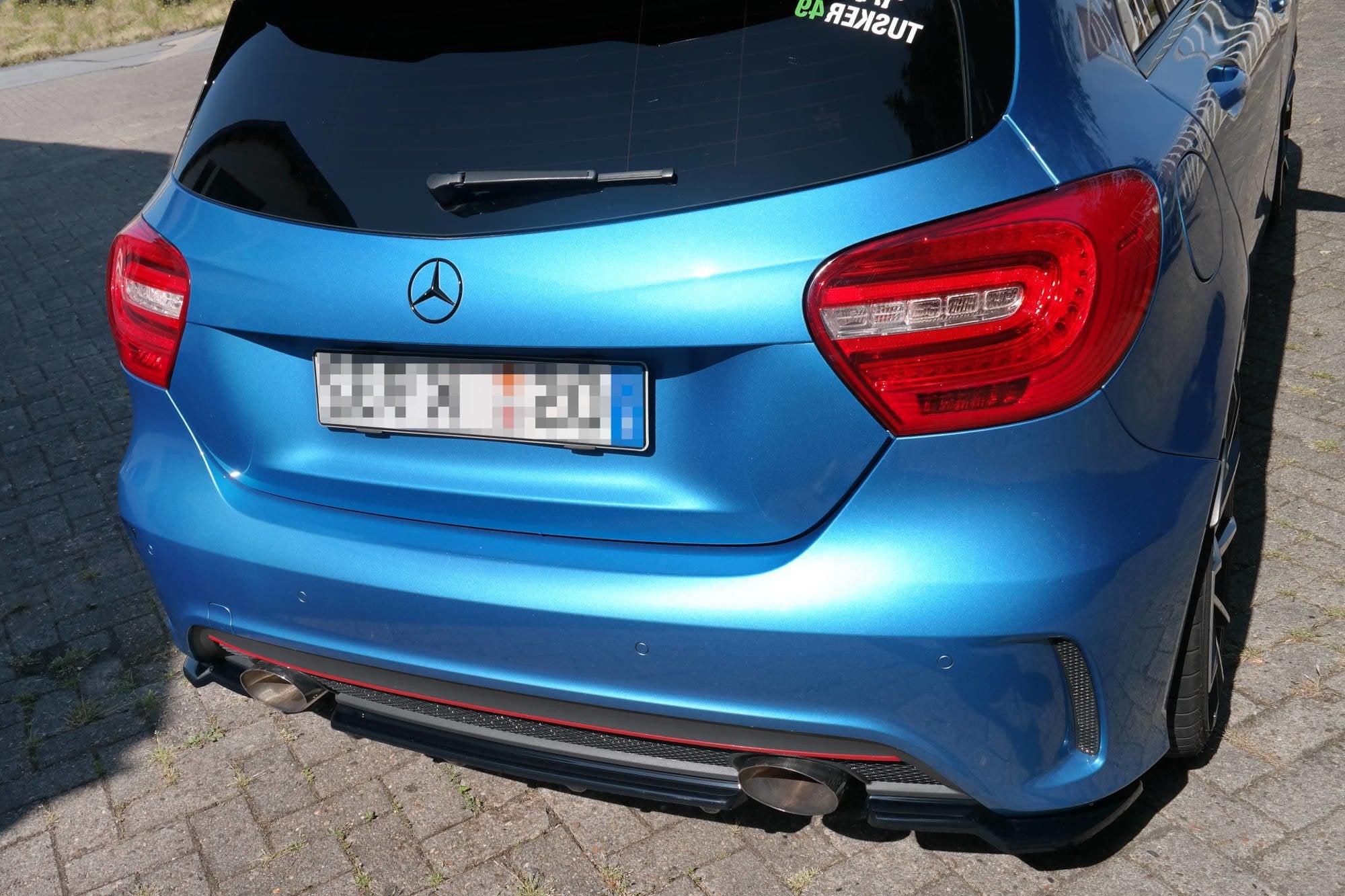 Rear Splitter (WITH VERTICAL BARS) MERCEDES-BENZ W176 AMG-LINE PREFACE